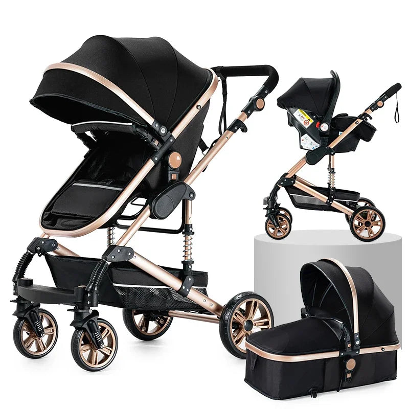 Cochecitos 3 en 1, cochecito de bebé, asiento de coche, cochecito de viaje, cochecito para recién nacidos, paisaje alto, artículos para madres, niños y bebés.