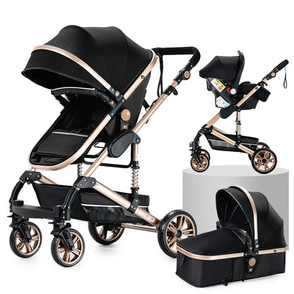 Cochecitos 3 en 1, cochecito de bebé, asiento de coche, cochecito de viaje, cochecito para recién nacidos, paisaje alto, artículos para madres, niños y bebés.
