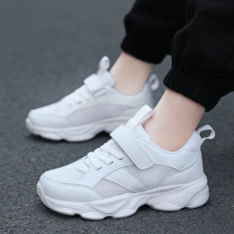 Children's Fashion Sports Shoes Breathable Student Black School Walking Shoes Anti-skid Boys & Girls Casual Running Sneaker