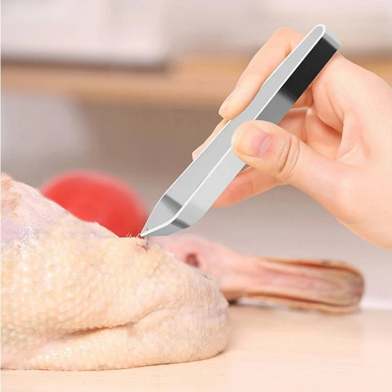 1 pinza de acero inoxidable 430 para espinas de pescado, pinza extractora, pinza para desplumar espinas de pescado, utensilios de cocina.