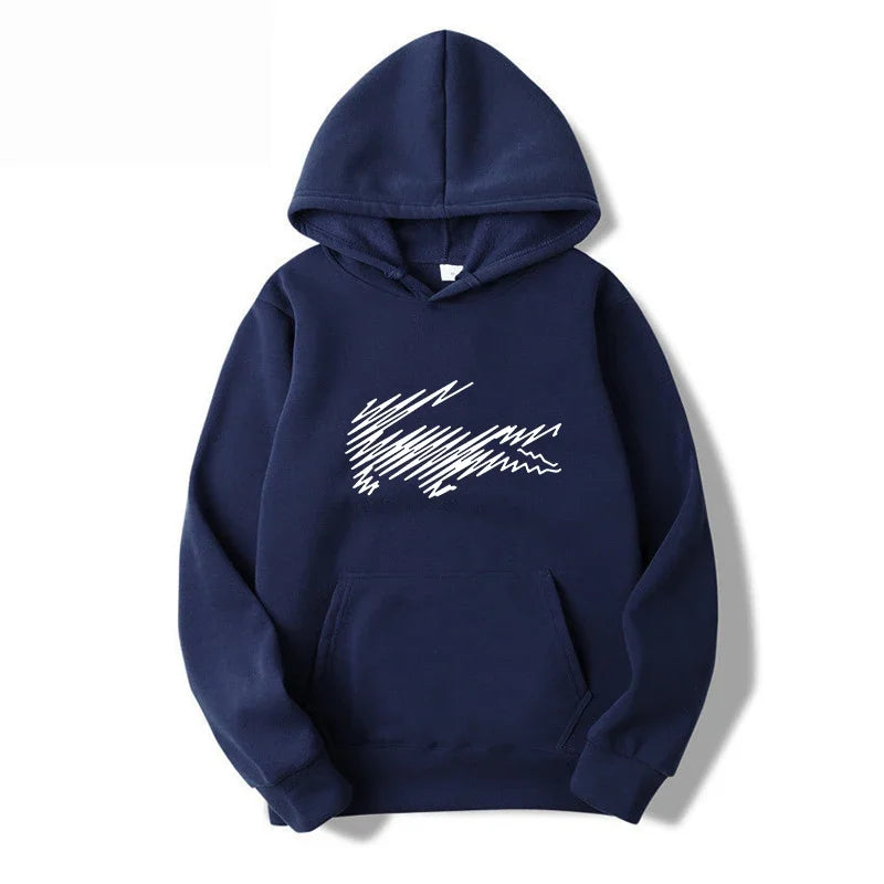 Men's and Women's Hoodie Sweatshirt Fashion Print Black Gray Pink Hooded Hip Hop Wool Hoodie Men's Brand Hoodie Street Clothing