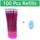 100 Pcs/set Kawaii Erasable Refill Erasable pens Gel Pen sketch Writing Stationery for Notebook school supplies cute kids pencil