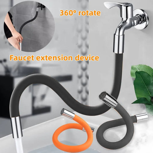 360° Rotating Silicone Faucet Extender Flexible Bending Bathroom Faucet Sink Universal Splash Extender Kitchen Accessories