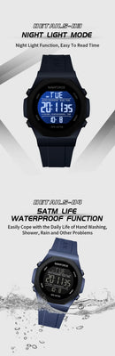 NAVIFORCE NF7117 Sports Watch for Men 5ATM Waterproof Multifunction Electronic Watch Men's LCD Digital Wristwatch