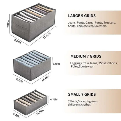 organizer for drawers Clothes Organizer Pants Jeans Storage Box Cabinet Drawer Organizer Underwear Socks T-Shirt Wardrobe Storag
