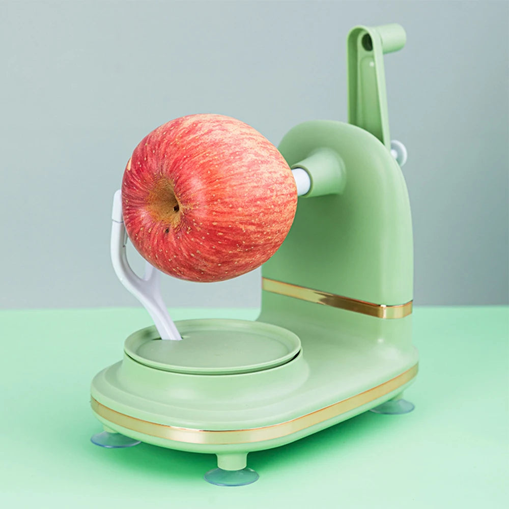 Hand-cranked Manual Fruit Peeler Multifunctional Apple Pear Kitchen Peeler Slicing Tool With Fruit Divider And Spare Blades