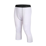 Basketball 7-point Tights Men's Sports Fitness Five-point White Training Pants Compressed High Elastic Quick-drying Leggings