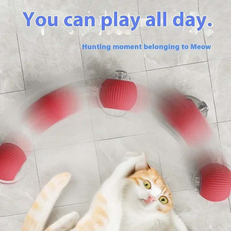 Juguetes eléctricos de pelota para gatos, bola rodante automática, cola sintética, recargable, juguete interactivo inteligente para mascotas, adiestramiento de perros y gatos, ratón de imitación
