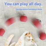 Juguetes eléctricos de pelota para gatos, bola rodante automática, cola sintética, recargable, juguete interactivo inteligente para mascotas, adiestramiento de perros y gatos, ratón de imitación
