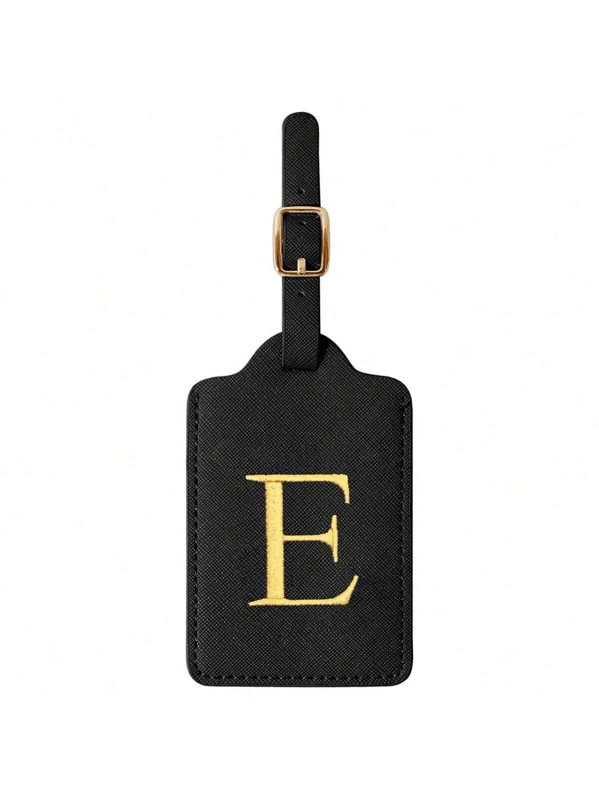 PU Leather Luggage Tag for Travel - Durable Suitcase ID Tag with Privacy Cover & Name Card Slot (A-Z) liu