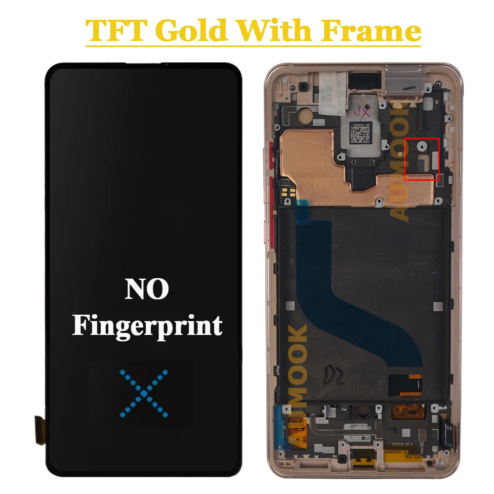6.53" AMOLED For Xiaomi MI 9T Pro/MI 9T LCD Display Touch Screen Digitizer Assembly With Frame for Xiaomi Redmi K20 Pro /K20 LCD