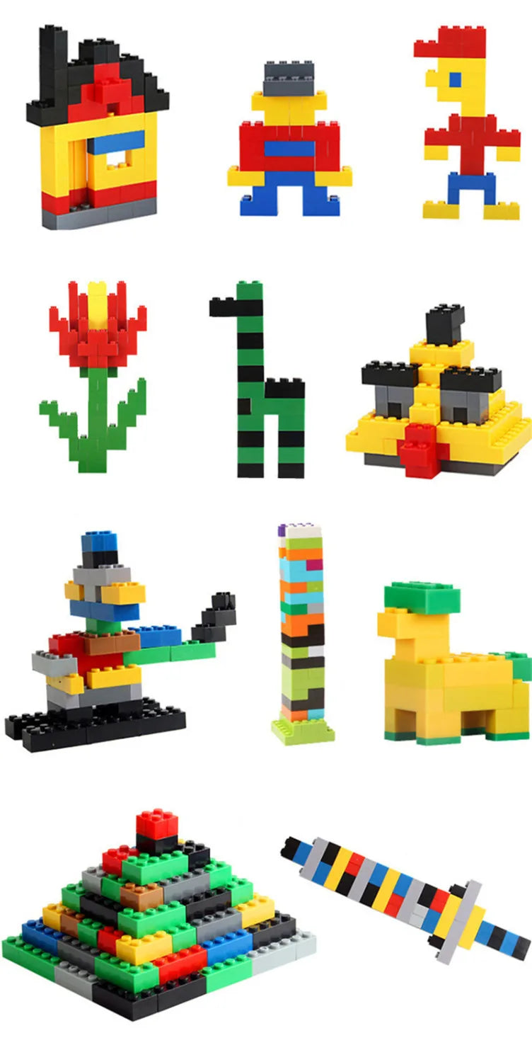 Juego de 1000 bloques de construcción creativos DIY, bloques de construcción clásicos urbanos ensamblados, regalo de cumpleaños, juguetes educativos para niños