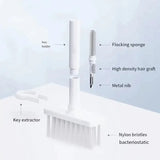 5-in-1 Cleaning Pen Dust Removal Brush, Detachable Dual Headed Keyboard Brush, Multifunctional Earphone Dust Removal Brush