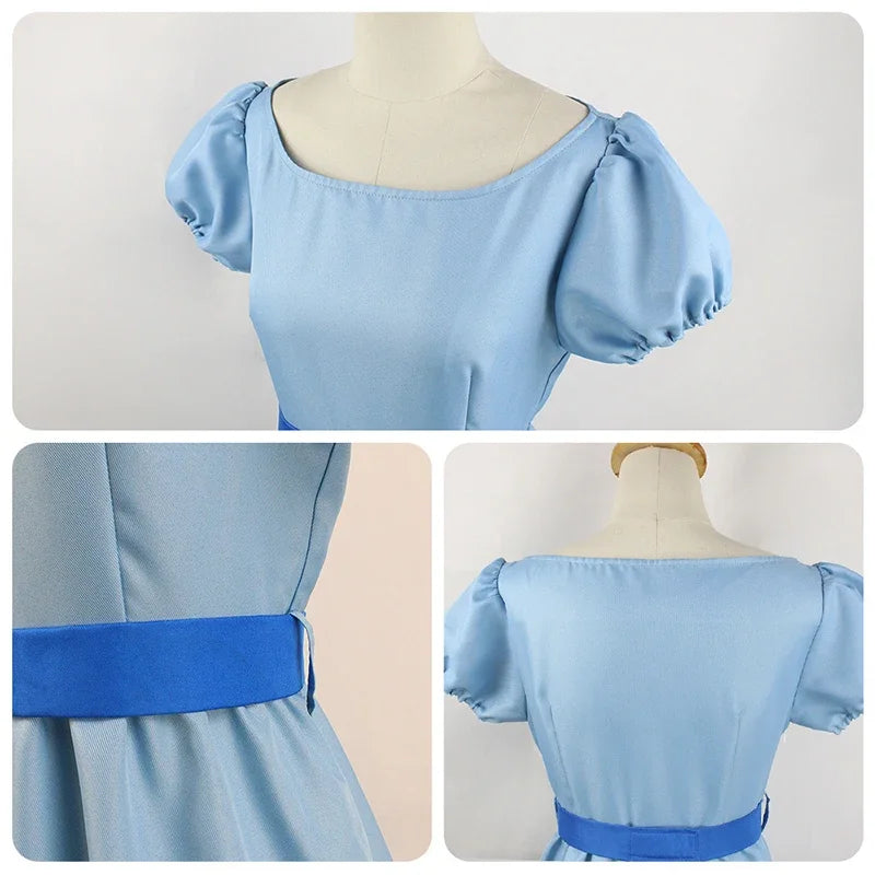 Anime Peter Pan Cosplay Costumes Peter Wendy Disney Princess Dress Belt Outfits Adult Children Halloween Roleplay Cloth