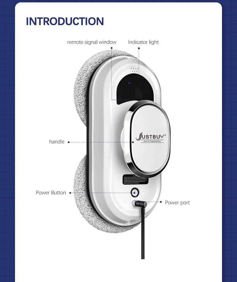 Window Robot Vacuum Cleaner Cleaning Electric Glass limpiacristales Remote Control Machine