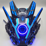 Capacete Cyberpunk com LED – Máscara para Festas, Halloween, Natal e Cosplay – Presente para Adultos