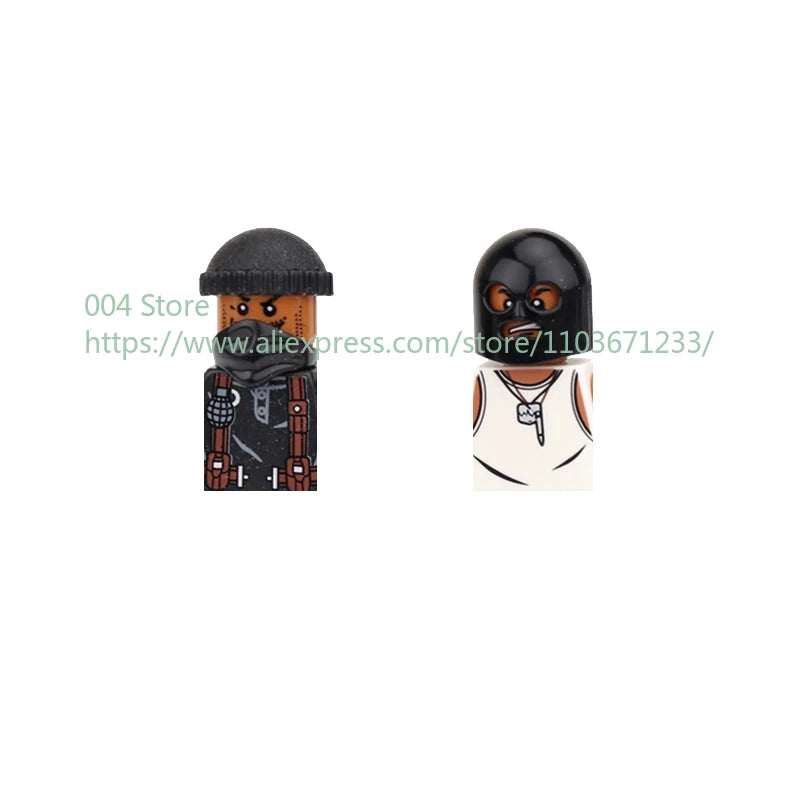 Military Special Forces Action Figure Building Blocks Ghillie Suit Weapons Sniper SWAT Ghost KSK Police Bandit Boy Toy Gift F029