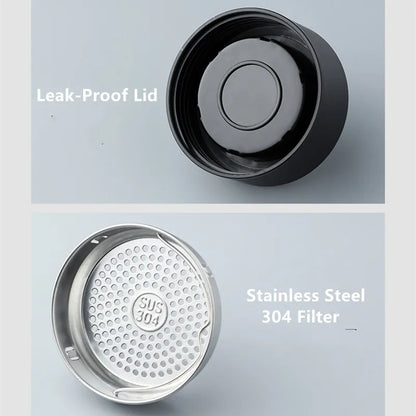 1000ml/1600ml Double Stainless Steel Vacuum Flask With Filter Large Capacity Portable Sport Thermos Mug Coffee Tea Tumbler