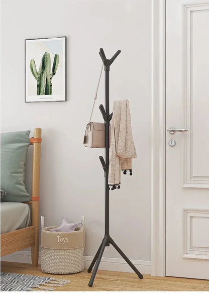 2025 New Standing Coat Rack Hook Household Clothes Hanger Floor Standing Bedroom Clothing Storage Rack Save Space Clothing Racks