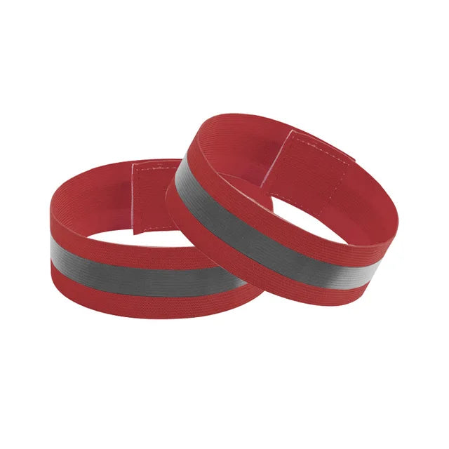 Braçadeira elástica reflexiva para crianças Pulseira de tornozelo e perna Refletor de segurança para ciclismo noturno ao ar livre, corrida e corrida, 1 par