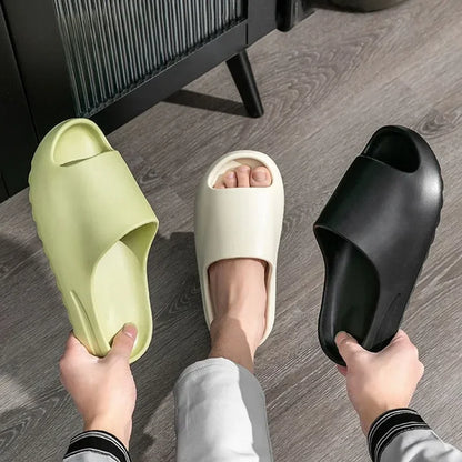 Zapatillas de moda para mujer, planas, ligeras, de EVA, para el baño, cómodas, para parejas, para interiores y ducha.