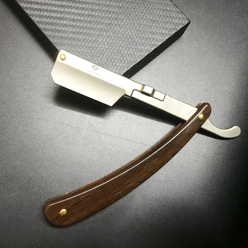 Stainless Steel Folding Shave Knife Beard Straight Razor Hair Dressing Tool Men Manual Convenience Hair Trimmer Shaver Barbeador
