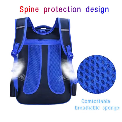 3D five-pointed star children's backpack, nylon waterproof fabric, light-weight children's backpack