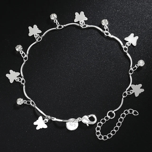 Fine 925 sterling silver Chain Stars Bracelets for women Charms fashion designer party Jewelry Holiday Wedding Gifts 
