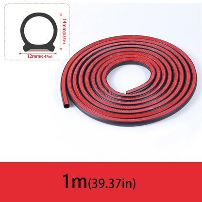 Car Door Seal Strip 1/3/6m Auto Rubber Sealant D Type Insulation Anti-Dust Soundproofing Car Window Weather Strip Rubber Seals