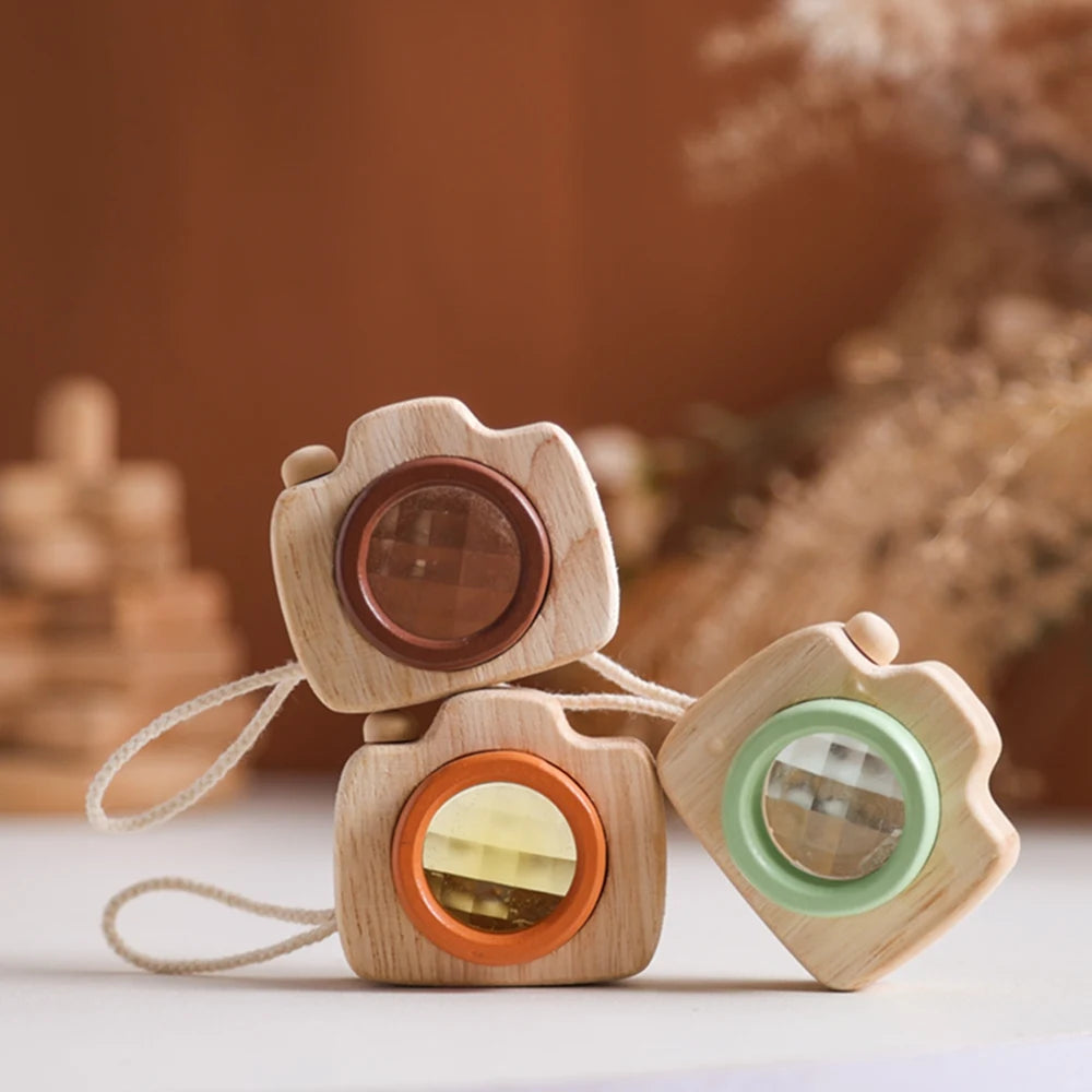 1Pc Wooden Baby Montessori Toys Fashion Camera Pendant Toys for Kids Outdoor Toys Gift Children Wooden Presents Kids Gifts