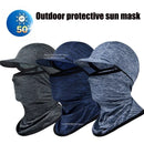 Gorro con capucha y protector solar para la cara, protección UV, de seda fría, para hombres y mujeres, ciclismo, escalada, correr, protector solar, capota de montar