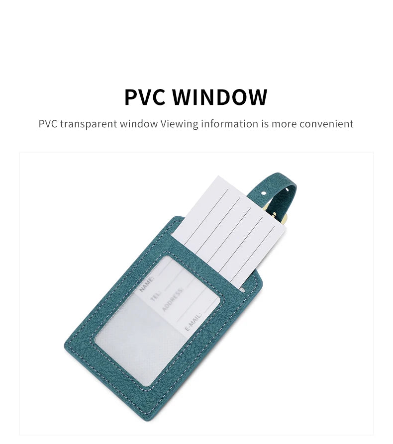 Fashionable new PU luggage tag, boarding pass for overseas travel, luggage tag, anti-loss name card, luggage tag