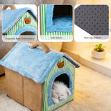 Folding Houses Removable Washable Cat House Puppy Cave Sofa Four Seasons General Can Pet Supplies for Small Medium Pet