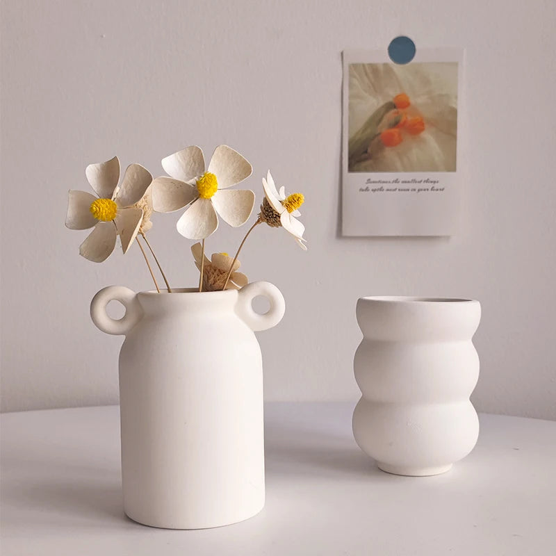 Ceramic Fired Vases, Hydroponic Dried Flower Utensils, Ornaments, Home Living Room Tables, Decorative Vases, Shaped Ceramic Vases