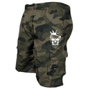 Pantalones cortos casuales multibolsillos de moda para hombre, pantalones deportivos holgados, pantalones cortos tácticos de camuflaje.