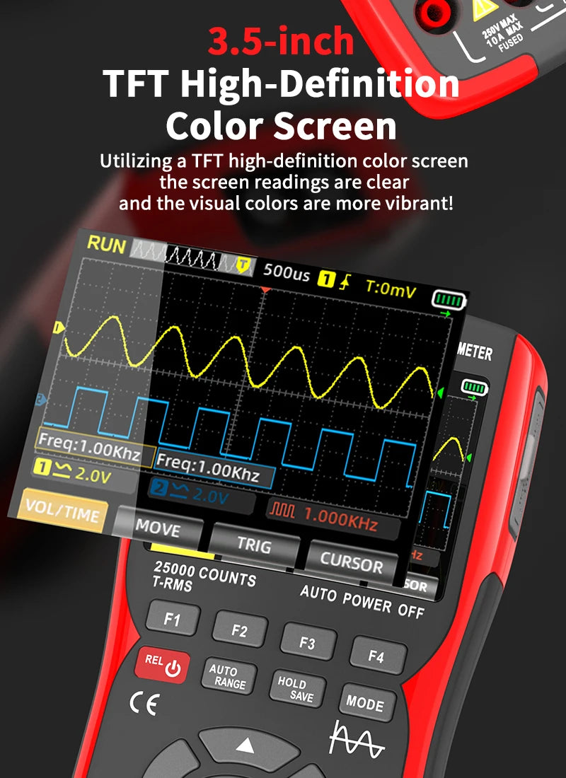 ZOYI ZT-703S Two-Channel Oscilloscope, Multifunction Signal Generator, 3-in-1 High-Precision Electrician Tool