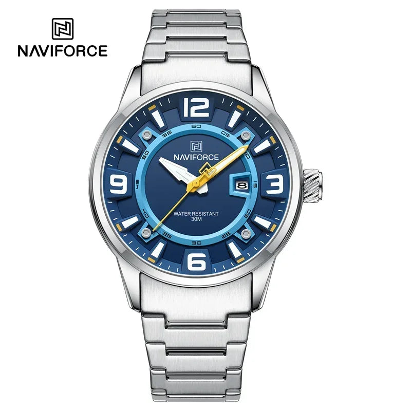 NAVIFORCE Brand Fashion Men Watch Waterproof Luxury Luminous Male Calendar Quartz Wristwatch Relogio Masculino 2024 New Arrival