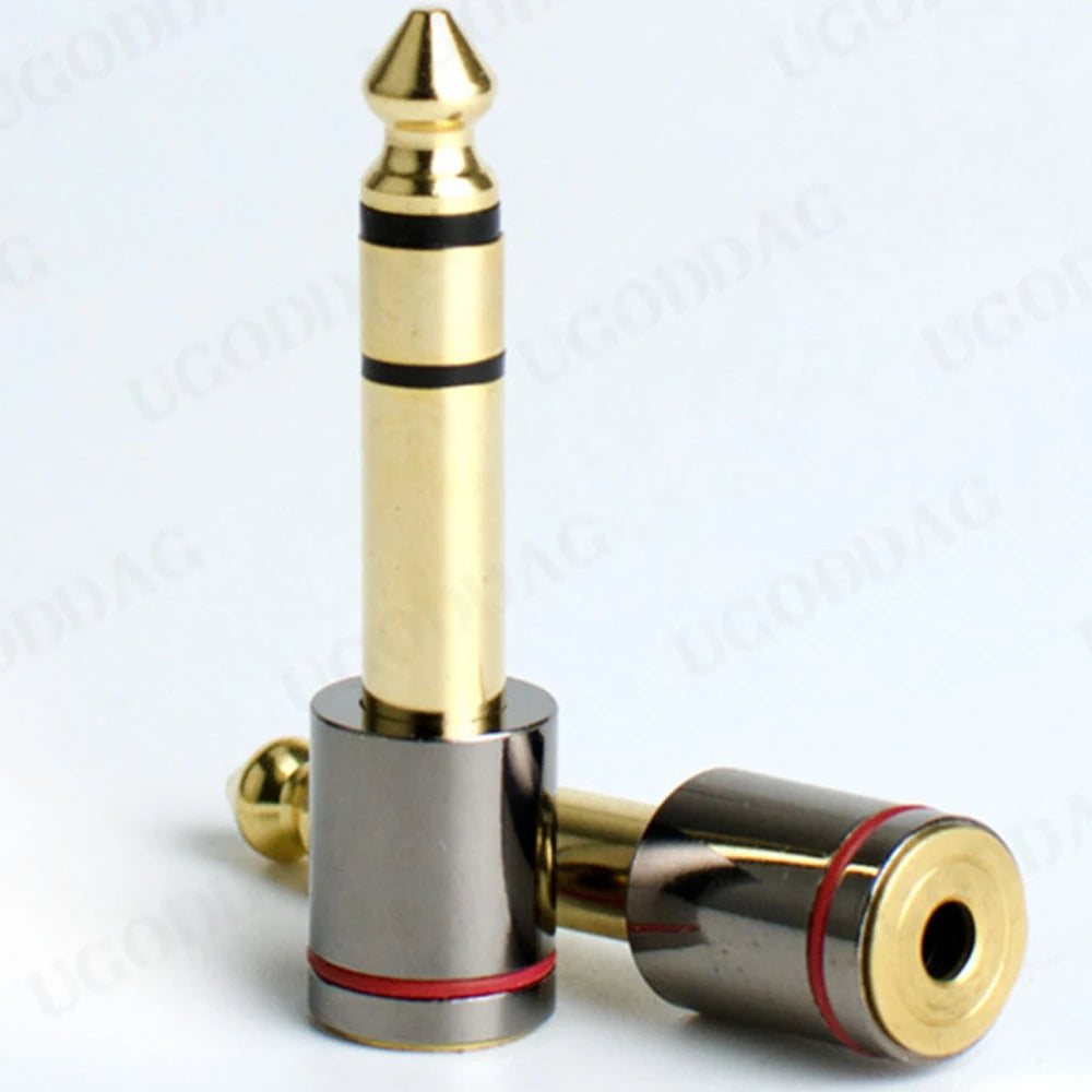 6.5 Connector Plug 6.35mm Male To 3.5mm Female Audio Adapter Gold Plated Hifi Headphones Jack Stereo Microphone Earphone DIY 3.5