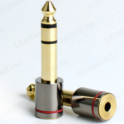 6.5 Connector Plug 6.35mm Male To 3.5mm Female Audio Adapter Gold Plated Hifi Headphones Jack Stereo Microphone Earphone DIY 3.5