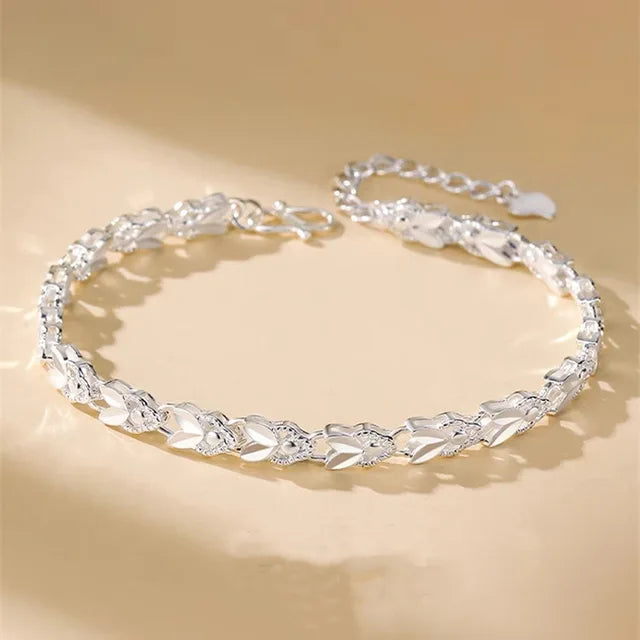 Fine 925 sterling silver Chain Stars Bracelets for women Charms fashion designer party Jewelry Holiday Wedding Gifts 