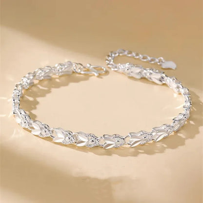 Fine 925 sterling silver Cadeia estrelas Pulseiras para as mulheres Encantos designer de moda festa Jóias Presentes De Casamento Feriado