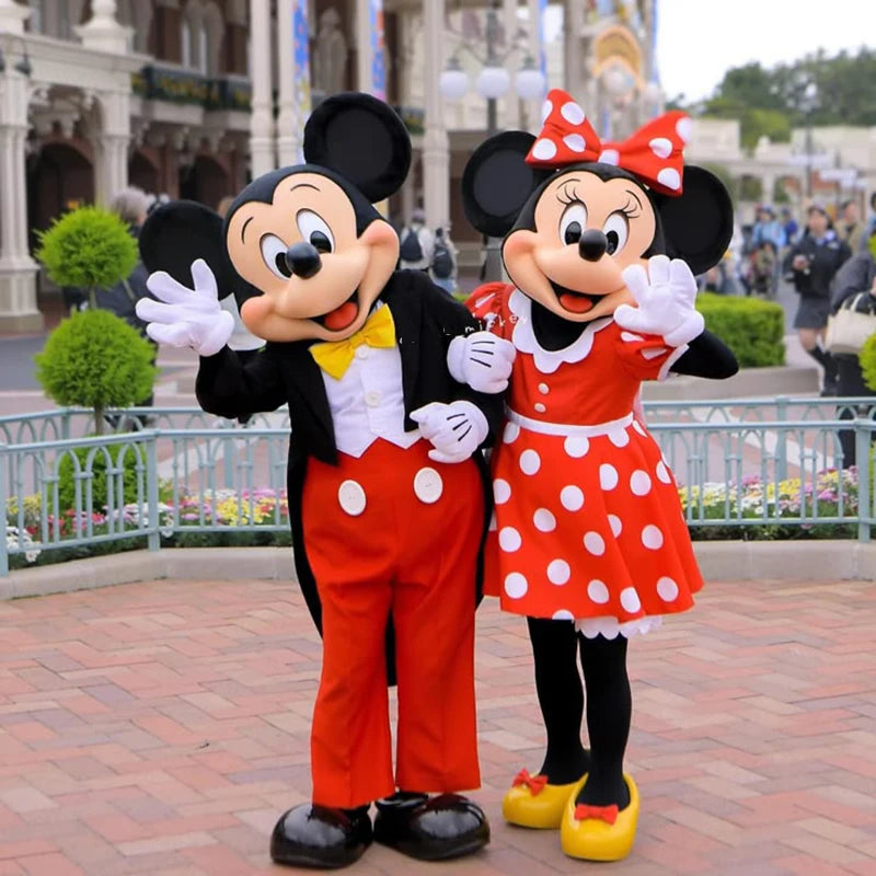 Disney Mickey Minnie Mouse Mascot Costume Anime Cartoon Character Cosplay Clothes Stitch Winnie Bear Party Halloween Adult Gift