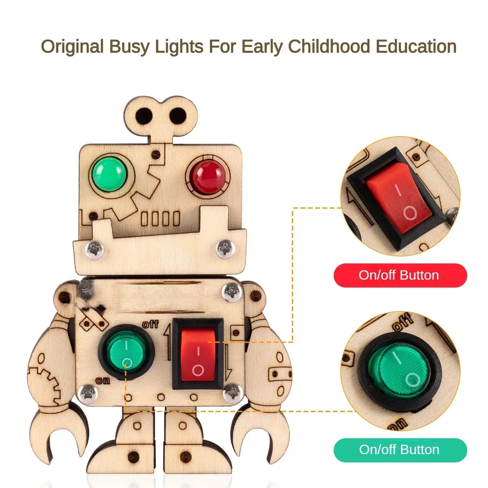 1 piece DIY Montessori Busy Board for Children's Handmade Early Education Toys Life Skills Training DIY Wooden Business Board