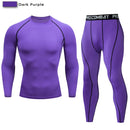 Traje deportivo de compresión para hombre, conjunto deportivo ajustado de yoga, entrenamiento en gimnasio, jogging, ropa deportiva MMA, pantalones de entrenamiento, traje deportivo (2 piezas) 