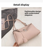 Casual Large Capacity Lychee Pattern Single Shoulder Slant Cross Bag Versatile Underarm Bag Simple Stylish Tote Bag