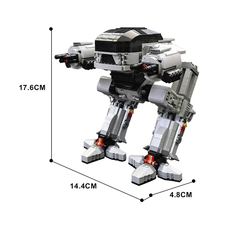 Gobricks UCS Scale ED-209 Robot Model Executing robot mechanical war police Enforcement Series 209 MOC Building Block Gift