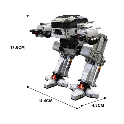 Gobricks UCS Scale ED-209 Robot Model Executing robot mechanical war police Enforcement Series 209 MOC Building Block Gift