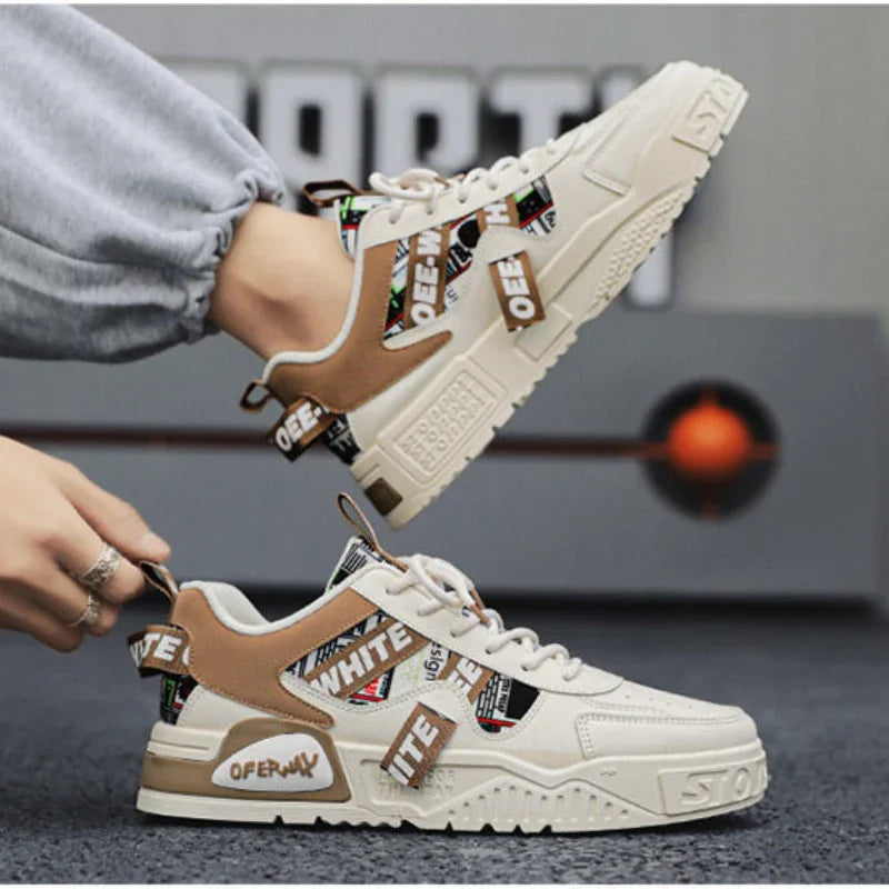 Casual Fashion Leather Sneakers New Skateboard Men's Shoes Outdoor Running Sports Shoes Hiking Tennis Platform Luxury Footwear