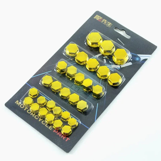 30pcs 0.8cm/1cm/1.2cm/1.4cm Motorcycle Screw Set Decorative Caps Nut Covers Motorcycle Modification Accessories for Yamaha Honda