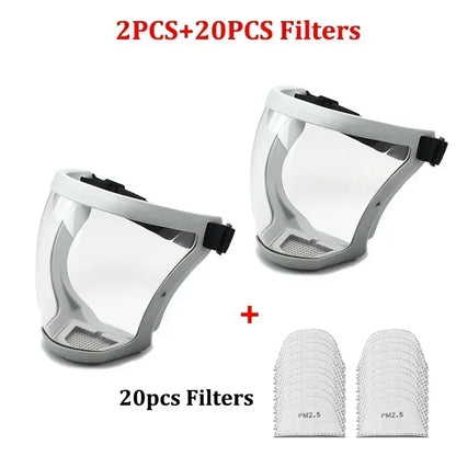 Protector facial transparente, mascarilla de protección laboral, pantalla protectora, accesorios de cocina, aparatos electrónicos 
